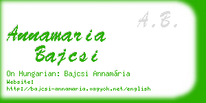 annamaria bajcsi business card