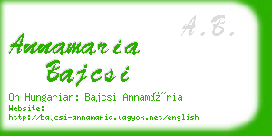 annamaria bajcsi business card